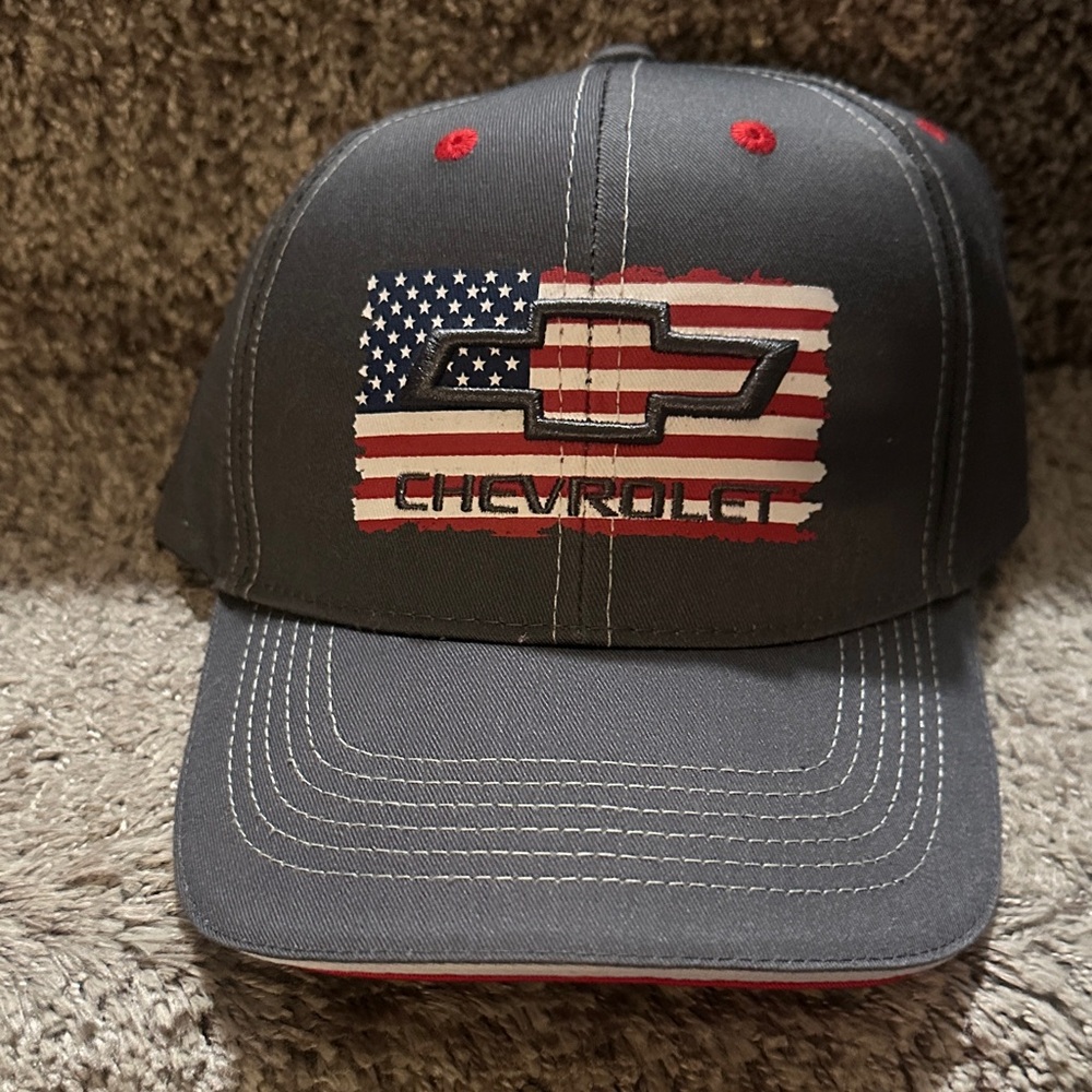 Chevrolet Gray and Red Men's Hat